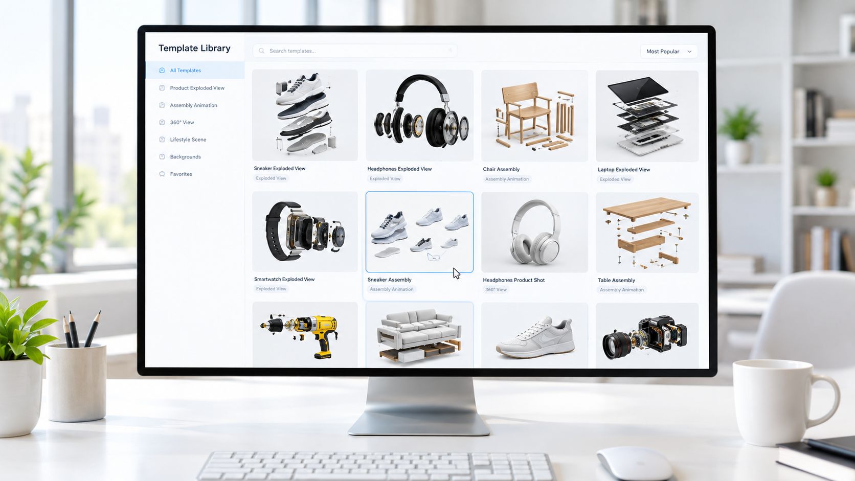 Screenshot from https://nim.video/templates/assembling-product