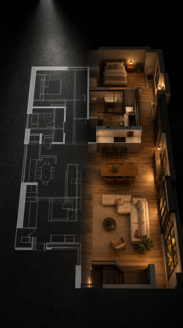 Plan to Real: AI Architectural Render Tool · Nim