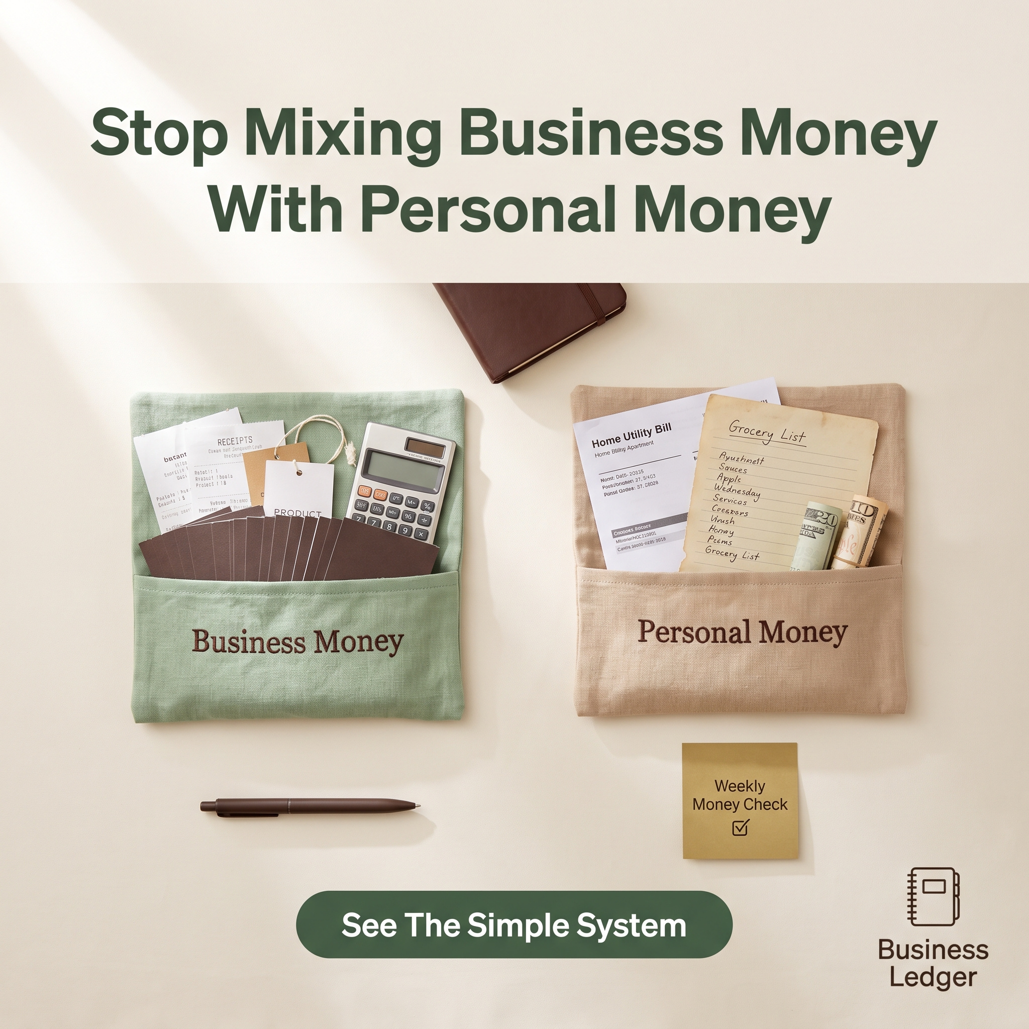 Separate business money from personal money