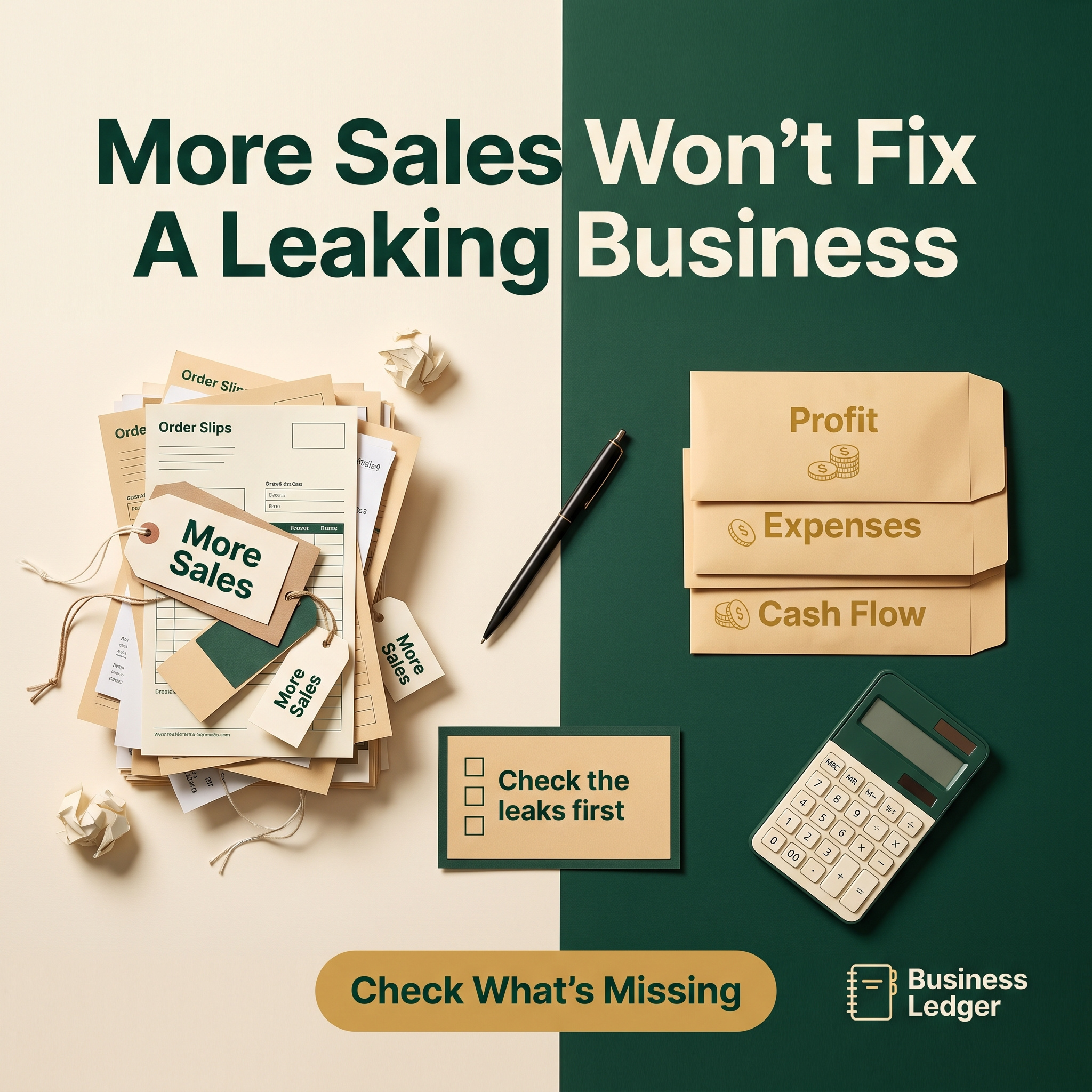 Why your business is not making money visual
